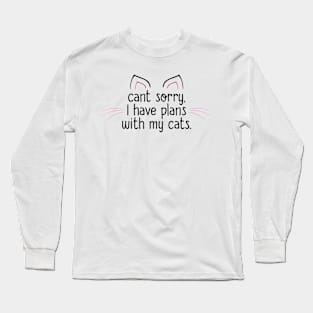 Cat Plans Long Sleeve T-Shirt